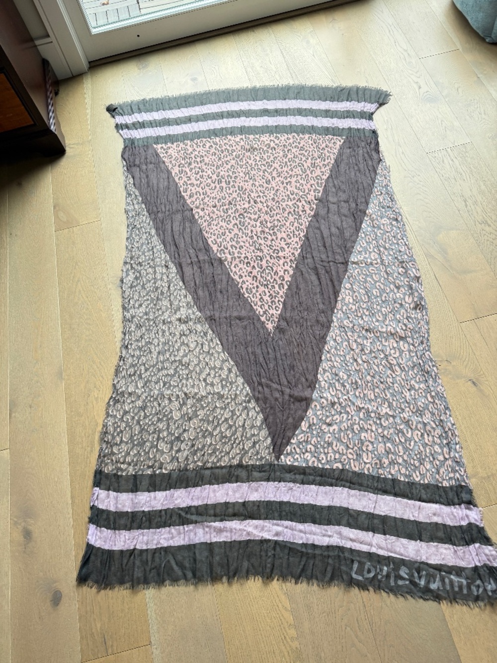 Louis Vuitton Leopard and Monogram Shawl